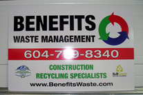 Waste management aluminum sign