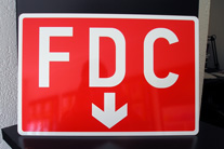 FDC aluminum sign cut vinyl
