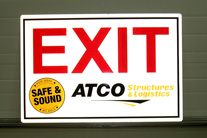 Exit Aluminum sign Reflectiva