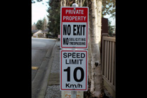 Speed limit 10 km/h, aluminum sign, reflective