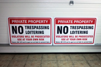Private Propertym No loitering