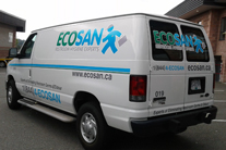 Ecosan Van Vehicle graphics, Burnaby, Vancouver area
