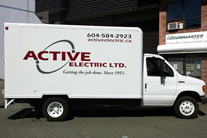 Active Electric Cube Van, Vehicle graphics, Burnaby, Vancouver area 