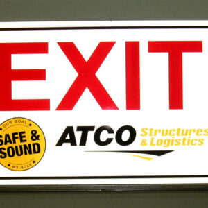 24" x 36", .080 aluminum, printed on engineered grade reflective vinyl.