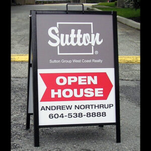 18" x 24" Metal frame A-board with coroplast inserts