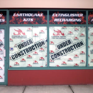 Wet strength paper, temporary window covering during renovation