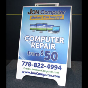 24" x 36" Plywood sandwich board with plastic handle