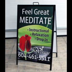 24" x 36" Metal frame A-board with coroplast inserts
