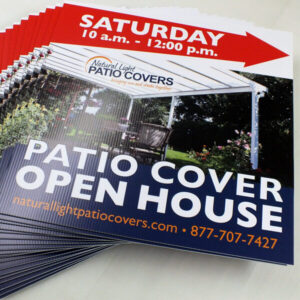 24" x 24" 4mm coroplast with digital printed vinyl applied on both sides