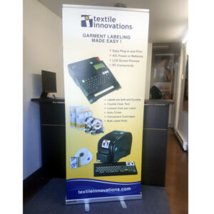 33.5"x 79" retractable banner